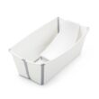 Stokke Flexi Bath Bundle, White - Foldable Baby Bathtub - Durable & Easy to Store