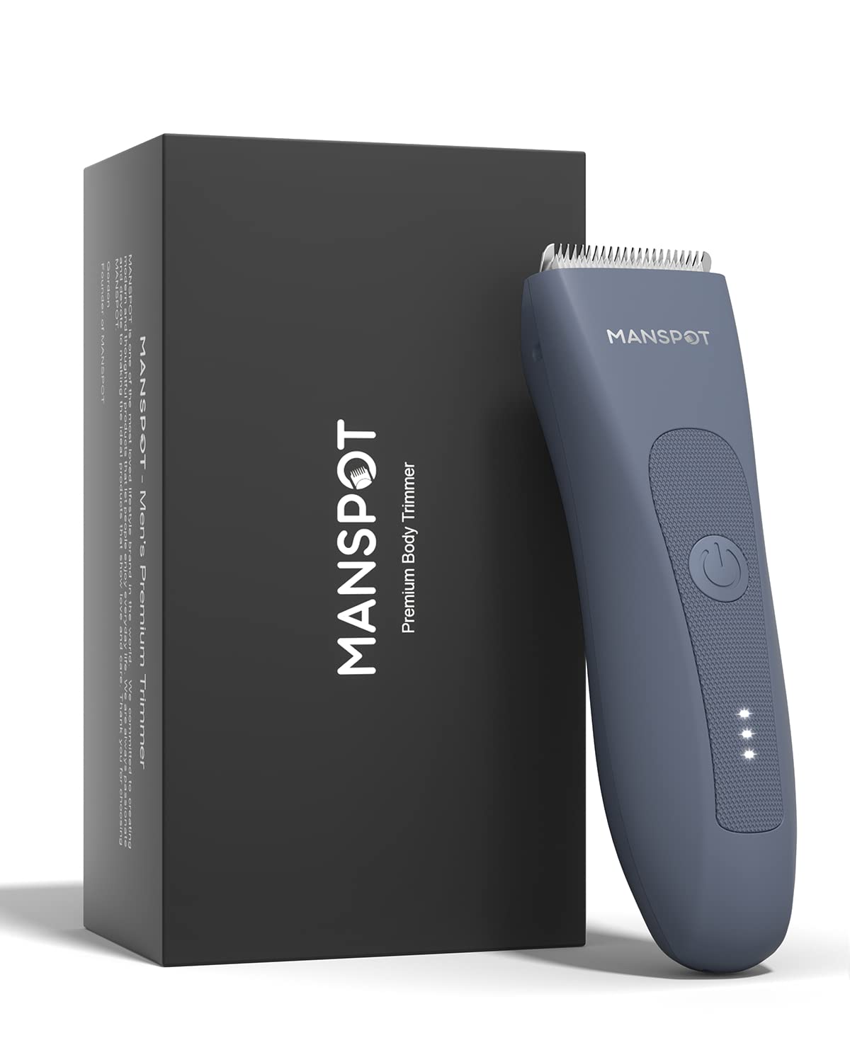 MANSPOT Electric Groin Hair Trimmer Men's Shaving & Grooming Sets Kit with 4 Guards and Replaceable Ceramic Blade Heads, Airy Blue MANSPOT Electric Groin Hair Trimmer Men's Shaving & Grooming Sets Kit with 4 Guards and Replaceable Ceramic Blade Heads, Airy Blue