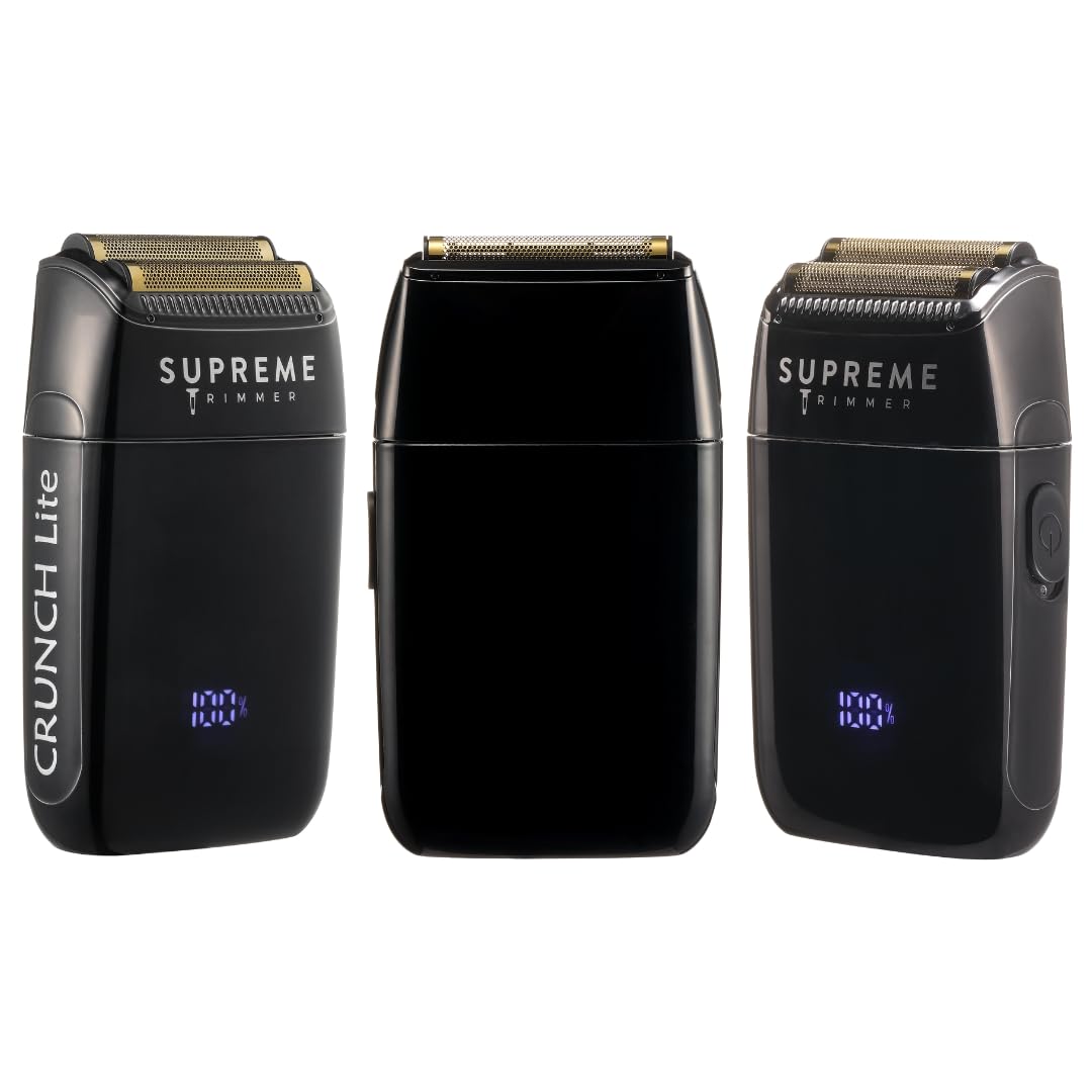 Supreme Trimmer Crunch Lite Foil Shaver for Men (60 Minute Runtime) Men's Electric Razor for Bald Head, Black Supreme Trimmer Crunch Lite Foil Shaver for Men (60 Minute Runtime) Men's Electric Razor for Bald Head, Black - Image 5