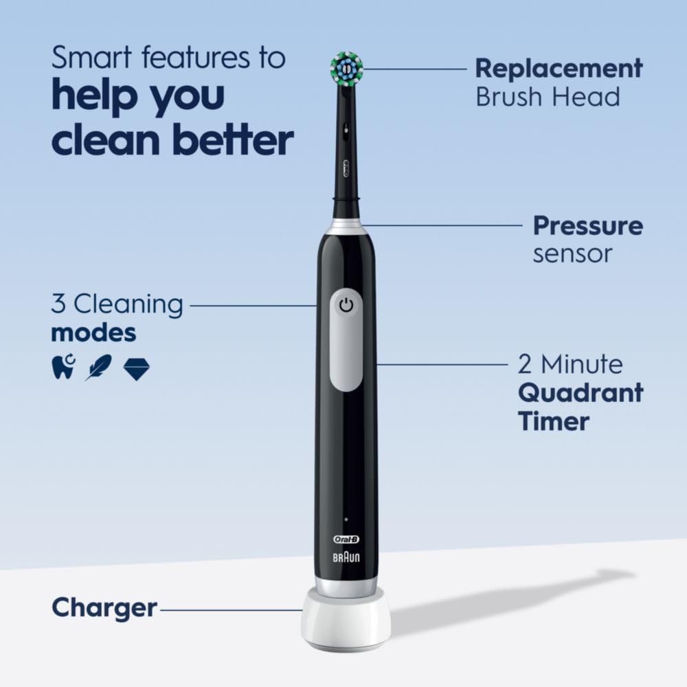 Oral-B Pro 1000 Rechargeable Electric Toothbrush, Black Oral-B Pro 1000 Rechargeable Electric Toothbrush, Black - Image 8