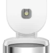 Simplehuman Slim Liner Rim Step Can, 45-Liter White Steel Indoor/Outdoor Kitchen Hinged Lid Trash Can