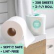 Bamboo Toilet Paper -24 Rolls Of Septic Safe Organic Toilet Paper 3-ply, 300 Sheets Per Roll - PFAs Free, FSC Certified