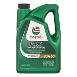 Castrol GTX High Mileage 20W-50 Synthetic Blend Motor Oil, 5 Quarts