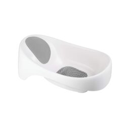 Boon Soak 3 Stage Baby Bathtub - Baby Bath Tub with Three Support Positions for Newborn to Toddlers - Gray