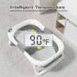 Napei Collapsible Baby Bathtub, Baby Bath Tub with Soft Cushion & Thermometer, Gray Napei Collapsible Baby Bathtub, Baby Bath Tub with Soft Cushion & Thermometer, Gray