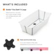 Stokke Flexi Bath X-Large, White - 31.5 x 15.7 x 9.4 in - Best for Infants & Toddlers - Lightweight, Foldable & Easy to Store