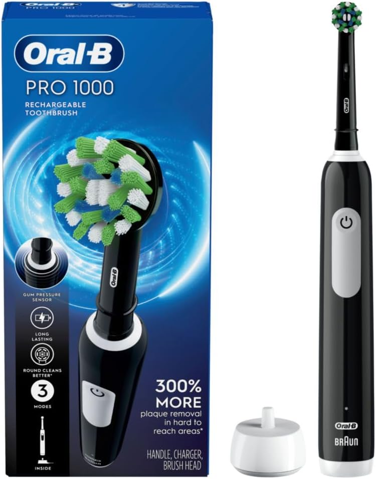 Oral-B Pro 1000 Rechargeable Electric Toothbrush, Black Oral-B Pro 1000 Rechargeable Electric Toothbrush, Black - Image 2