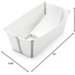 Stokke Flexi Bath Bundle, White - Foldable Baby Bathtub - Durable & Easy to Store