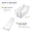 Stokke Flexi Bath Bundle, White - Foldable Baby Bathtub - Durable & Easy to Store