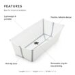 Stokke Flexi Bath X-Large, White - 31.5 x 15.7 x 9.4 in - Best for Infants & Toddlers - Lightweight, Foldable & Easy to Store