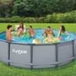 Funsicle 14-Feet x 14-Feet x 42-Inches Metal frame Round Above-Ground Pool, Filter Pump, Ground Cloth, Pool Cover, Ladder
