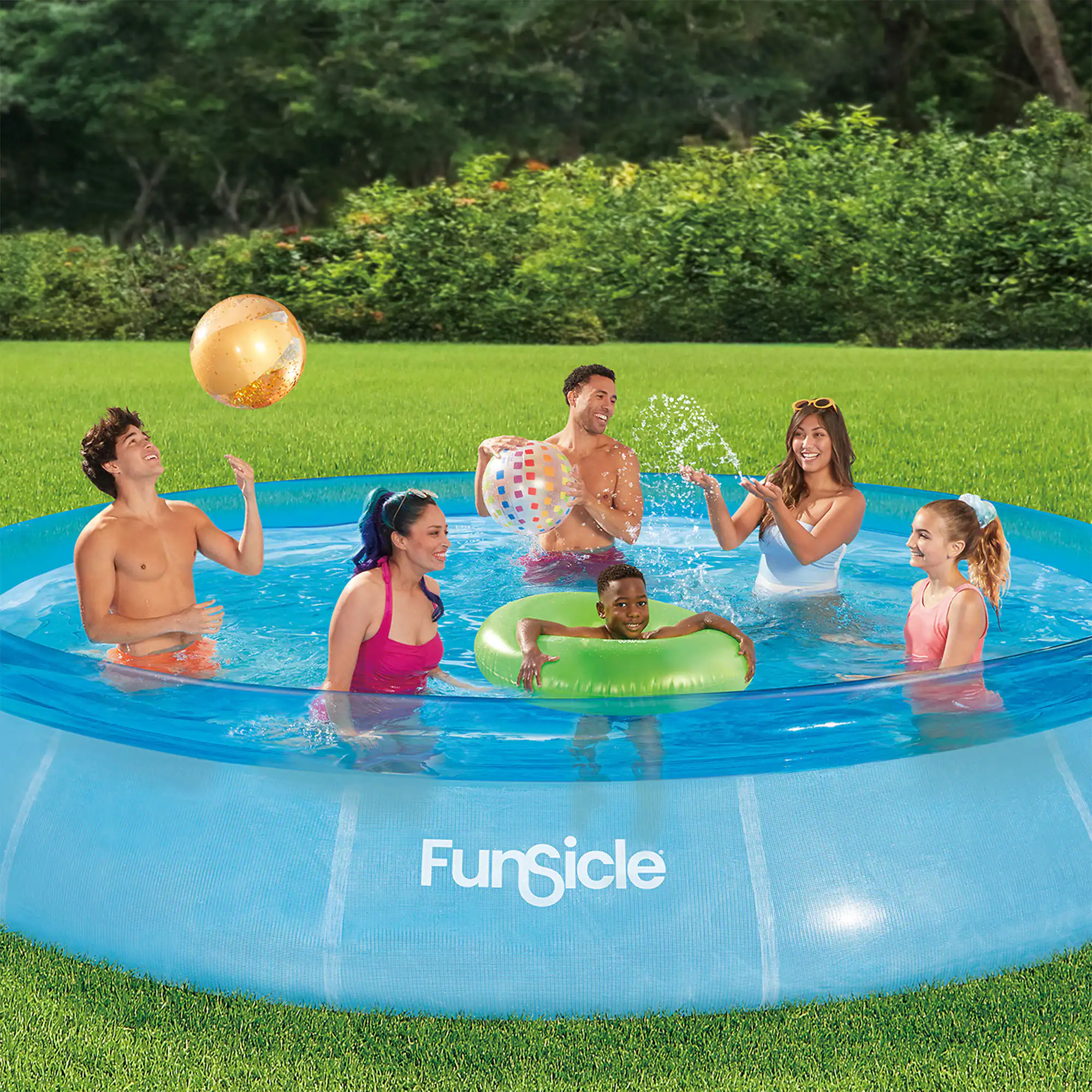 Funsicle 12-Feet x 12-Feet x 30-Inches Inflatable top ring Round Above-Ground Pool with Filter Pump Funsicle 12-Feet x 12-Feet x 30-Inches Inflatable top ring Round Above-Ground Pool with Filter Pump - Image 7