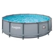 Funsicle 14-Feet x 14-Feet x 42-Inches Metal frame Round Above-Ground Pool, Filter Pump, Ground Cloth, Pool Cover, Ladder