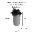 Good Ideas 50-Gallons Khaki Plastic Rain Barrel Spigot