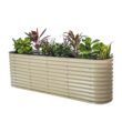 Vego Garden 24-Inches W x 96-Inches L x 32-Inches H Pearl White Metal Raised Garden Bed