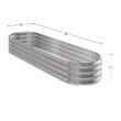 Home-Complete 35-Inches W x 82-Inches L x 11-Inches H Silver Galvanized Metal Raised Garden Bed