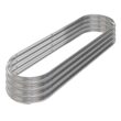 Home-Complete 35-Inches W x 82-Inches L x 11-Inches H Silver Galvanized Metal Raised Garden Bed