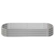 Home-Complete 35-Inches W x 82-Inches L x 11-Inches H Silver Galvanized Metal Raised Garden Bed