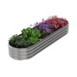 Home-Complete 35-Inches W x 82-Inches L x 11-Inches H Silver Galvanized Metal Raised Garden Bed
