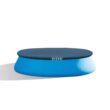 Intex 15-Feet x 15-Feet x 48-Inches Inflatable top ring Round Above-Ground Pool with Filter Pump with Ground Cloth with Pool Cover with Ladder