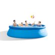 Intex 15-Feet x 15-Feet x 48-Inches Inflatable top ring Round Above-Ground Pool with Filter Pump with Ground Cloth with Pool Cover with Ladder
