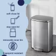 Happimess 13.2-Gallon Stainless Steel Indoor Kitchen Step Trash Can