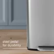 Happimess 13.2-Gallon Stainless Steel Indoor Kitchen Step Trash Can