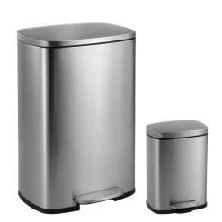 Happimess 13.2-Gallon Stainless Steel Indoor Kitchen Step Trash Can