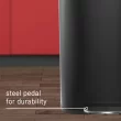 Happimess 13.2-Gallon Black Steel Indoor Kitchen Step Trash Can