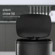 Happimess 13.2-Gallon Black Steel Indoor Kitchen Step Trash Can