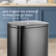 Happimess 13.2-Gallon Black Steel Indoor Kitchen Step Trash Can