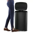 Happimess 13.2-Gallon Black Steel Indoor Kitchen Step Trash Can