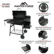 Master Forge 1010-Sq. Inches Black powder coated Horizontal Charcoal Smoker