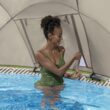 Bestway 13-Feet x 13-Feet x 42-Inches Steel wall panels Round Above-Ground Pool with Filter Pump with Pool Cover with Ladder