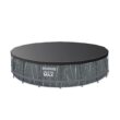 Bestway 18-Feet x 18.01-Feet x 48-Inches Steel wall panels Round Above-Ground Pool with Filter Pump with Pool Cover with Ladder