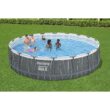 Bestway 18-Feet x 18.01-Feet x 48-Inches Steel wall panels Round Above-Ground Pool with Filter Pump with Pool Cover with Ladder