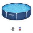 Bestway 10-Feet x 10-Feet x 30-Inches Metal frame Round Above-Ground Pool with Filter Pump