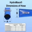 HydroMaxx 3-in ID x 100-ft PVC Blue Flat discharge hose