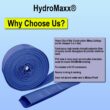 HydroMaxx 3-in ID x 100-ft PVC Blue Flat discharge hose