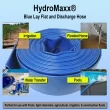 HydroMaxx 3-in ID x 100-ft PVC Blue Flat discharge hose