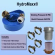 HydroMaxx 3-in ID x 100-ft PVC Blue Flat discharge hose
