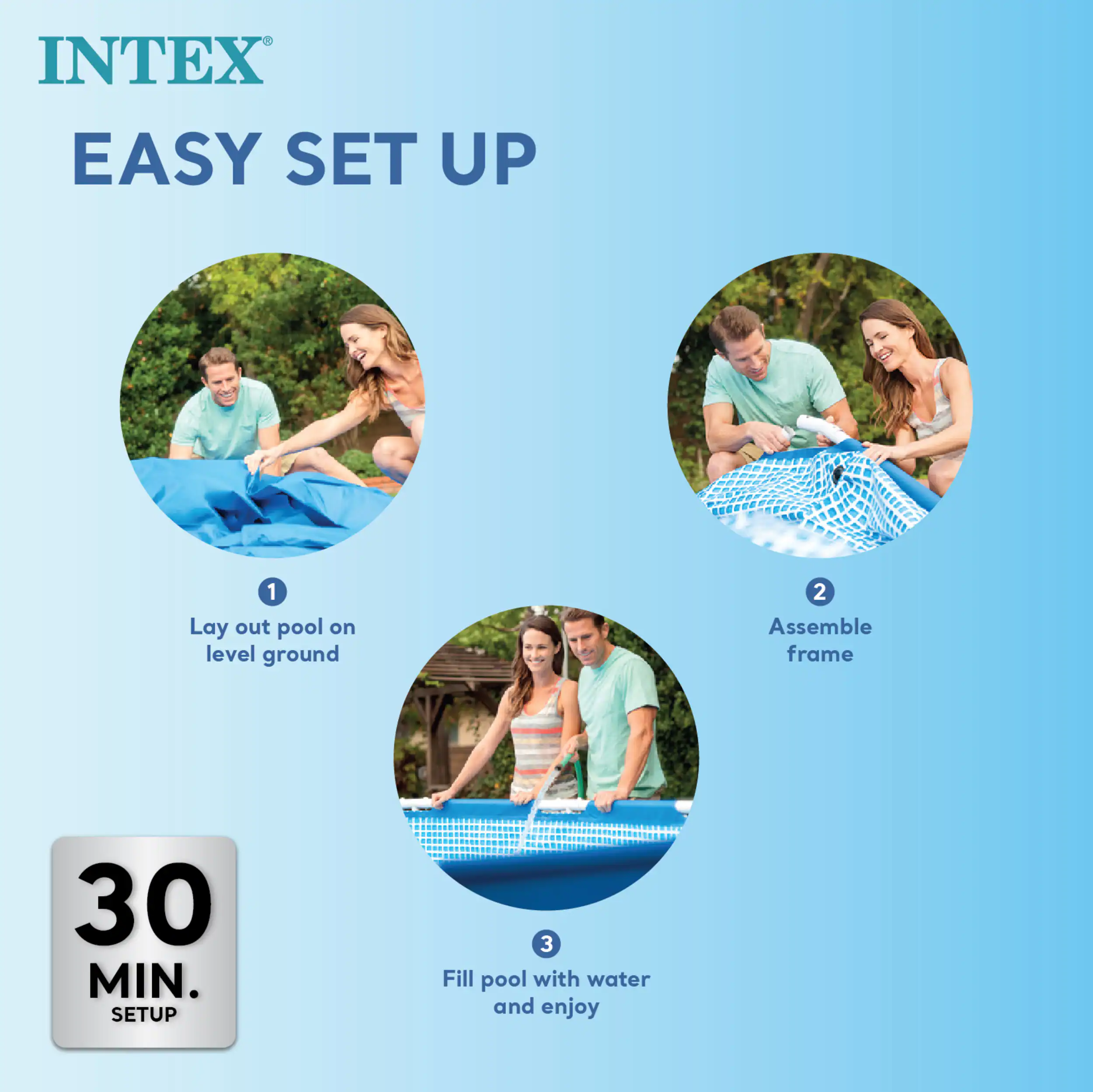 Intex 28279EH 14.9-Feet x 7.2-Feet x 33-Inches Metal frame Rectangle Above-Ground Pool with Filter Pump Intex 28279EH 14.9-Feet x 7.2-Feet x 33-Inches Metal frame Rectangle Above-Ground Pool with Filter Pump - Image 3