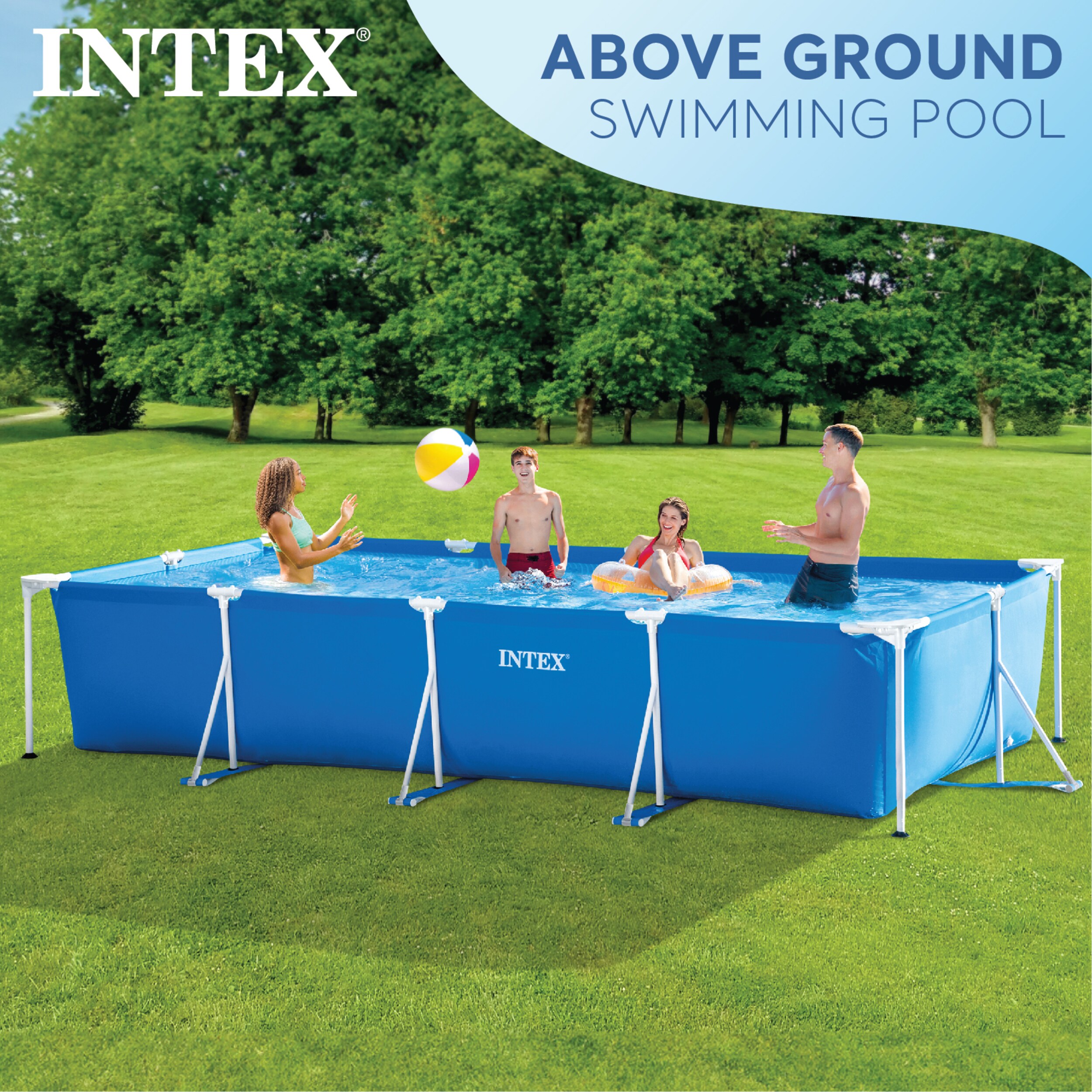 Intex 28279EH 14.9-Feet x 7.2-Feet x 33-Inches Metal frame Rectangle Above-Ground Pool with Filter Pump Intex 28279EH 14.9-Feet x 7.2-Feet x 33-Inches Metal frame Rectangle Above-Ground Pool with Filter Pump - Image 7