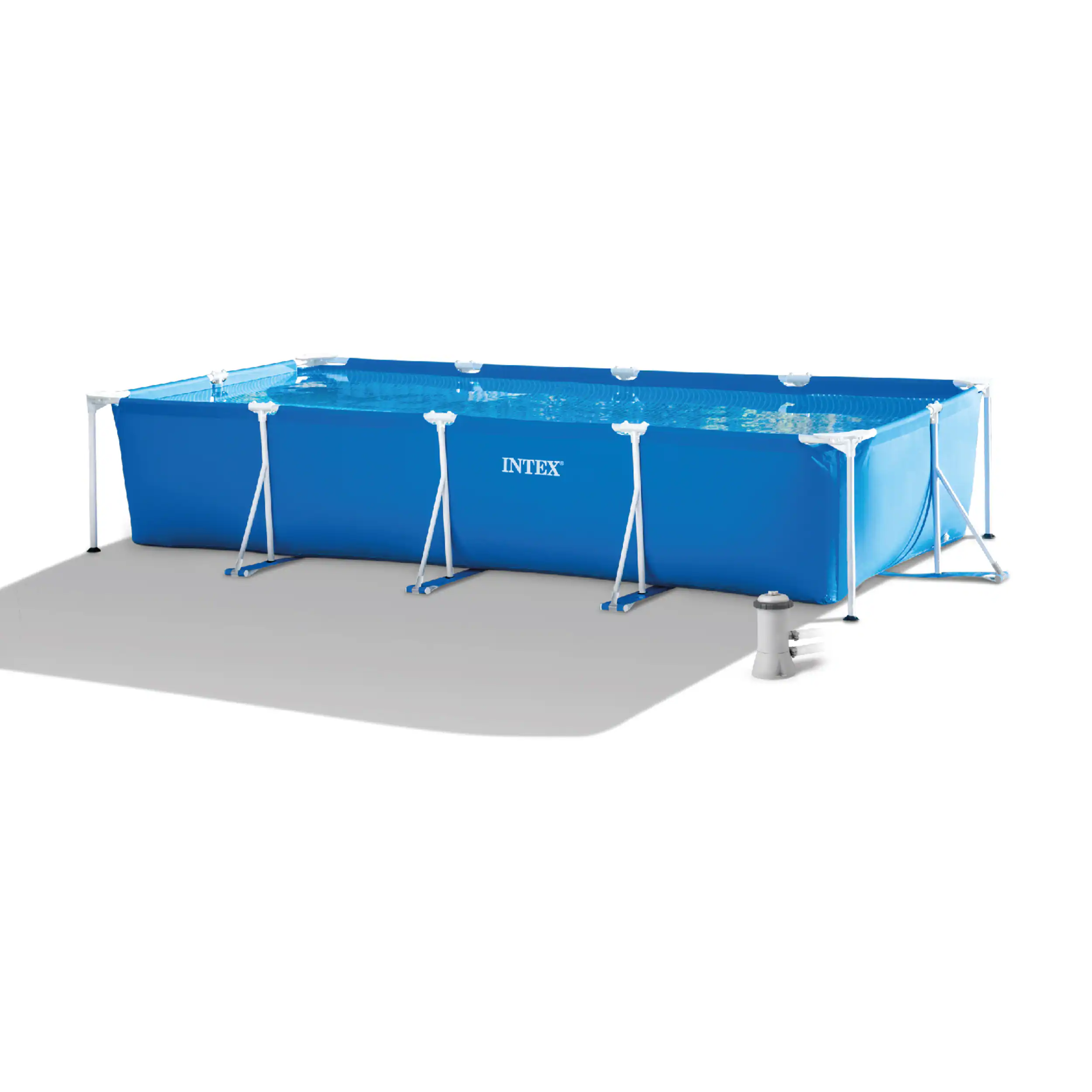 Intex 28279EH 14.9-Feet x 7.2-Feet x 33-Inches Metal frame Rectangle Above-Ground Pool with Filter Pump Intex 28279EH 14.9-Feet x 7.2-Feet x 33-Inches Metal frame Rectangle Above-Ground Pool with Filter Pump