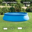 Intex 15-Feet x 15-Feet x 48-Inches Inflatable top ring Round Above-Ground Pool with Filter Pump, Ground Cloth, Pool Cover, Ladder