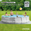 Intex 15-Feet x 15-Feet x 42-Inches Metal frame Round Above-Ground Pool with Filter Pump with Ground Cloth with Ladder