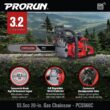 PRORUN PCS560C 55.5-cc 2-cycle 20-in Gas Chainsaw