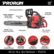 PRORUN PCS216 40.1-cc 2-cycle 16-in Gas Chainsaw