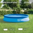 Intex 12-Feet x 12-Feet x 30-Inches Inflatable top ring Round Above-Ground Pool with Filter Pump with Pool Cover