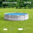 Intex 10-Feet x 10-Feet x 30-Inches Metal frame Round Above-Ground Pool with Filter Pump with Pool Cover